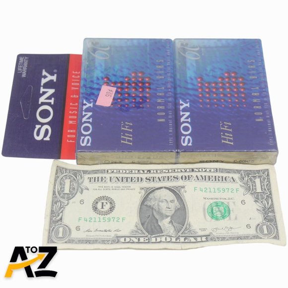 Sony Set Of 2 Hi Fi 60 Minutes Blank Audio Cassette Tapes FACTORY SEALED C-60HFB - Picture 4 of 10